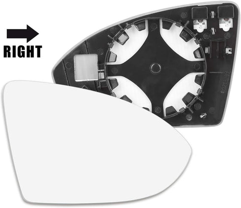 X AUTOHAUX Passenger Right Side Mirror Glass Replacement Heated with Backing Plate for Volkswagen Golf MK7, for Volkswagen Jetta 2019-2021, for Vo...