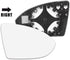 X AUTOHAUX Passenger Right Side Mirror Glass Replacement Heated with Backing Plate for Volkswagen Golf MK7, for Volkswagen Jetta 2019-2021, for Vo...
