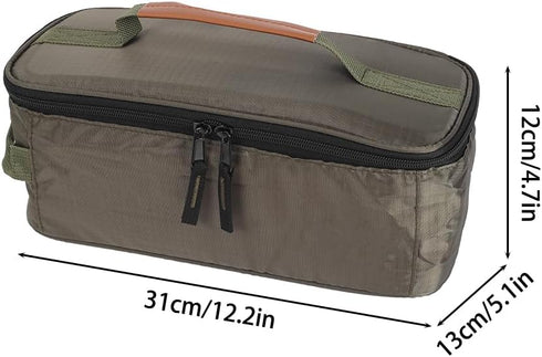 MiOYOOW Camp Utensil Organizer Bag, Portable Camping Cookware Storage Pouch Waterproof Grill Carry Bag with Hanging Loop for Camping Hiking Barbec...