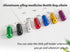 AKOAK 2 Pcs Colorful Round Aluminum Alloy Pill Bottle, Emergency Jar, Waterproof Outdoor Travel Portable Pill Bottle Key Chain (Purple)...