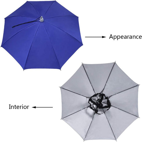 NEW-Vi Umbrella Hat Adult and Kids Folding Cap for Beach Fishing Golf Party Headwear...