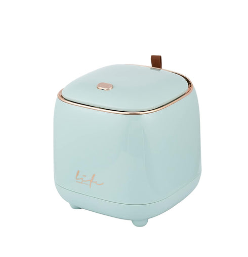 Plastic Trash can Creative Mini Desktop Trash can, with lid Small Home Office Cleaning Trash Button Desktop Storage bin, with 50 Trash Bags (Light...
