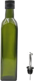 Olive Oil Dispenser Bottle - 17oz Glass Olive Oil Bottles with Easy Pour Spout Set - Oil and Vinegar Cruet Set with Food Grade Funnel Drip-Free Ol...