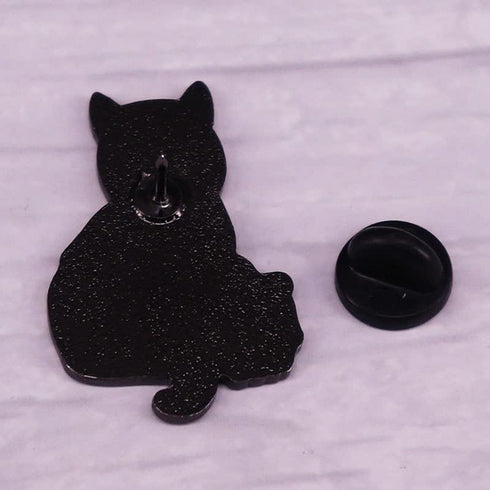 Gothic Skeleton Ramen Cat Enamel Pin Brooch badge for backpacks...