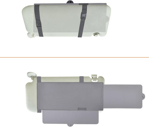 Car Visor Anti-Glare Sunshade Extender for Front Seat Driver or Passenger - 1 Piece (Gray)...
