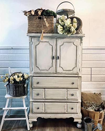 Colorantic | Large Furniture Round Oval Soft Wax Waxes Brush Brushes | Beeswax DIY Chalk Based Paint Fabric Painting (XL Round Natural Brush)...