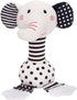 Baby Toys 0-12 Months, Black and White Newborn Toys, Soft Plush Rattle Stuffed Animal Toy with Teether and Sound, Developmental Hand Grip Toys (El...
