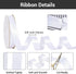 YAMA White Double Face Satin Ribbon 5/8 inch 25 Yards White Ribbon for Gift Package Wrapping Floral Design Hair Bow Clip Making Crafting Sewing We...