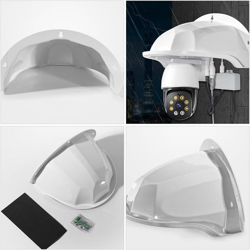 HOMSFOU Universal Sun Rain Shade Camera Cover Shield Outdoor Security Survielance Camera Shield Protector Protective Roof for Nest/Ring/Arlo/Dome/...