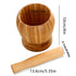 Mortar and Pestle Set, Bamboo Garlic Pounder Mincer Tool Kitchen Grinder Supplies for Garlic, Mincer, Coffee, Herb Spice, Ginger, Spice. (S)...