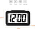 Hense Creative Nightlight Smart Light Alarm Clock Bedside Desk Table Electronic Clock Battery Operated Mute Luminous Alarm Clock with Adjustable L...
