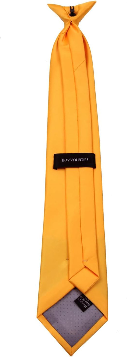 Mens Solid Color Clip On Easy to Remove Clip Necktie Ties...