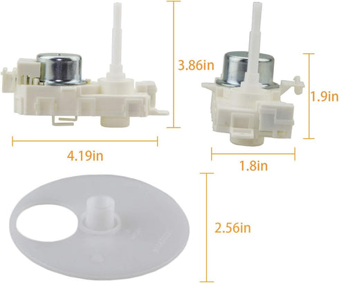 W10537869 Diverter Valve Motor for Whirlpool Dishwasher 2684962, PS5136127 W10476222 W10849439