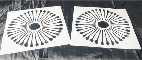 2Pcs Reusable Tile Stencils 12x12, Concrete Stencils Patterns, Concrete Stencils for Patio, Large Stencils for Painting Floors, Wall Stencils for ...
