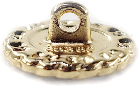 Classic Golden Metal Base Black Enamel Sewing Shank Buttons 20 Pcs - 15mm, 5/8"...