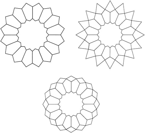 HONEYSEW 300PCS Paper Piecing Shapes Acrylic Quilt Templates Quilting Patchwork Piecing Craft for Sewing...