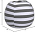 Miaowater 2 PCS Stuffed Animal Storage Bean Bag Chair Cover, Cotton Canvas Beanbag with Zipper for Organizing Kid's and Adults Room Grey 24"...