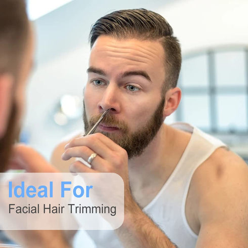 Eyebrow Scissors, Small Scissors for Hair, Eyebrows, Nose Hair, Beard, Eyelashes, Cuticle. Stainless Steel Fine Straight Tip Nose Hair Scissors -A...