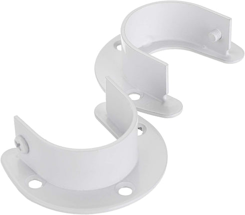 OwnMy 4 Packs Closet Rod End Supports Curtain Flange Rod Holder 1-1/2" Diameter, U Shaped Stainless Steel Closet Pole Sockets Opening Flange Rods ...