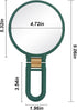 1x 30x Magnifying Travel Mirror, Hand Mirror with Handle - Double Side Hand Held Mirror with 1x30x Magnification & Foldable Handle, Portable Trave...