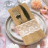 FQTANJU 50 PCS 4"x8" Burlap Lace Utensil Cutlery Holders Pouch Silverware Holder Knifes Forks Bags Burlap Napkin Bag for Rustic Wedding Party Deco...