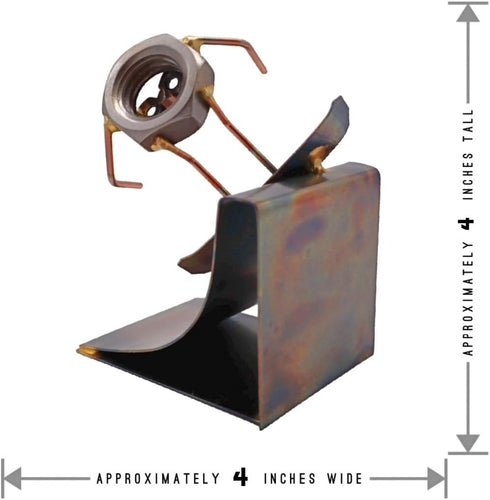 Snowboard Nut Collectible Handmade Metal Art Figurine, Desk Accessories, Trophy, Boss Gift, Home Office Décor, Collectible Figures...