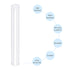 MECCANIXITY Clear Storage Tube Small Plastic Round Tubing with Caps Rigid Bottle Container 26x28x300mm/12 Inch for Item Stored...
