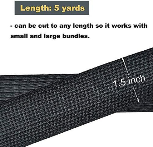 Leline's Elastic Spool, Knit Elastic Band for Sewing, 1 1/2 Inch x 5 Yard, Black...