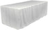 TEKTRUM 8-Feet Long Fitted Table DJ Jacket Cover for Trade Show - Thick/Heavy Duty/Durable Fabric - White Color (TD-JKT-WHT-8FT)...