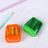 Colored Manual Pencil Sharpeners in Bulk, BOPART 24pcs Small Handheld Pencil Sharpener Dual Holes with Lid for Kids Adults at Classroom School Off...