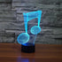 3D Music Note Night Light Remote Control Power Touch Table Desk Optical Illusion Lamps 16 Color Changing Lights Home Decoration Xmas Birthday Gift...