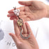 Handmade Hanging Ornaments Car Rear View Mirrors Decor Car Charm Home Decoration Natural Gemstone Moon and Star (style1)...