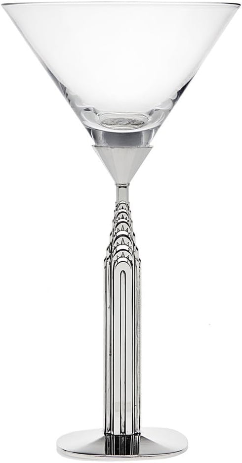 Godinger Martini Glass Chrysler Building Novelty Gift...