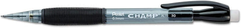 Pentel CHAMP Mechanical Pencil, (0.9mm), Tinted Black Barrel, 12 pack (AL19A)...