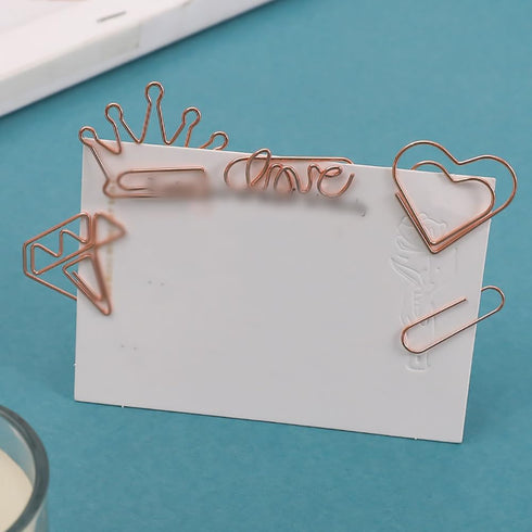 20 Pcs Metal Love Paper Clips Funny Cute Paperclips Rose Golden Paper Clips Paperwork Clips Planner Clips School Office Supplies...