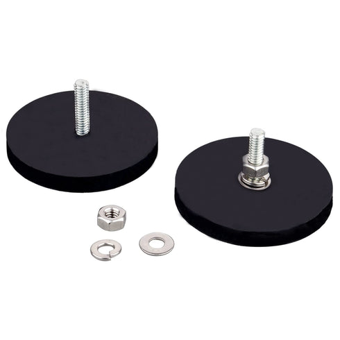 MUTUACTOR Strong Heavy Duty Magnets,Anti-Scratch Neodymium Rubber Magnet 1/4-20 Male Threaded Stud,2Pack Powerful Rare Earth Magnets for Camera Li...