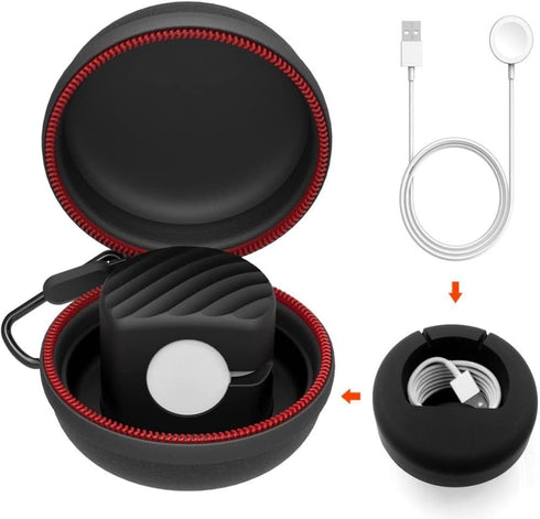 Galaxy Watch 6 Charger Holder, EMallee Portable Travel Carrying Bag Protective Storage case and Charger for Samsung Galaxy Watch 6 Classic 5 Pro 4...