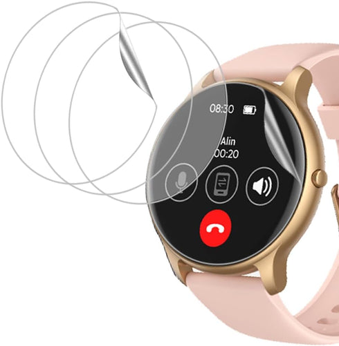 Screen Protector Compatible with AGPTEK SR2 1.32” Round Screen Smartwatch, Soft TPU, 4-pac...
