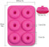 homEdge Silicone Donut Molds, 3-Pack of Non-Stick Food Grade Silicone Pans for Donut Baking – Green,Pink,Blue...