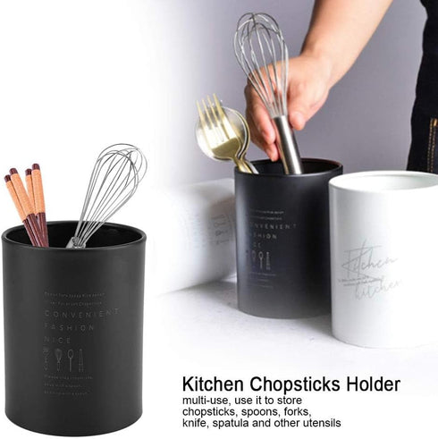 Kitchen Utensil Holder, 3.9x5.1in Utensil Holder for Kitchen Counter Stainless Steel Utensil Holder Spoon Holder Black Utensil Holder Cooking Uten...
