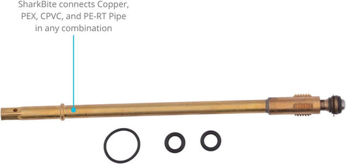 SharkBite 4 Inch Frost Free Sillcock Stem Repair Kit, Push to Connect Brass Plumbing Fittings, 25773...
