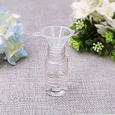 Dollet 50 Pack Mini Funnel for Essential Oil Bottles, Small Funnels for Lab Bottles, Sand Art, Perfumes, Spices, Powder Funnel and Recreational Ac...