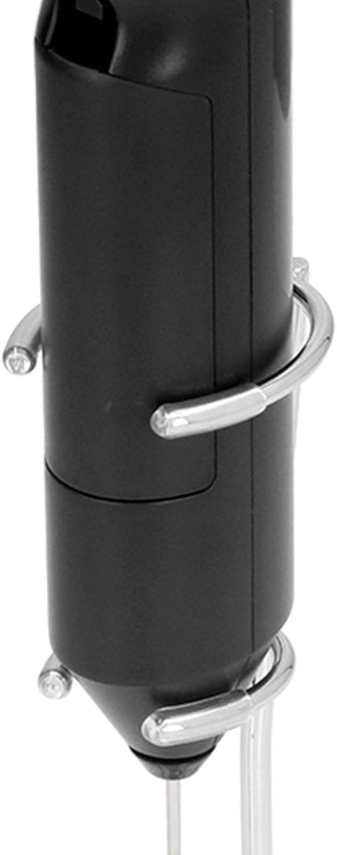 Mini Handheld Drink Mixer, Portable Stainless Steel Electric Milk Frother with Metal Base for Kitchens (Black and Bracket)...