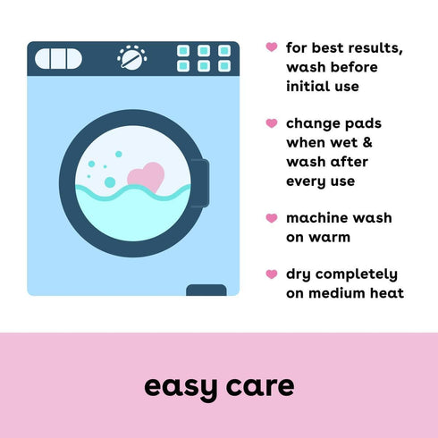 Bamboobies Nursing Pads, Ultra-Soft Velour, Reusable, Washable & Leak-Proof, 6 Ultra-Thin and 2 Overnight Pads for Breastfeeding...