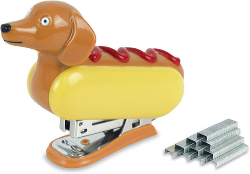 Mini Stapler for Kids Students Novelty Hotdog Desktop Stapler with 1000PCS Staples 12 Sheets Capacity Stationery Animal Stapler for Home Office Gi...