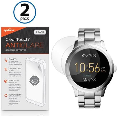 BoxWave Screen Protector Compatible with Fossil Q Founder Gen 1 - ClearTouch Anti-Glare (2-Pack), Anti-Fingerprint Matte Film Skin...