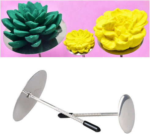 3 Pcs Different Sizes Flower Nail Decorating Nails Stainless Steel Cake Cupcake Decor Tools for Baking Practicing...