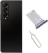 for Samsung Galaxy Z Fold 4 5G Dual SIM Card Tray Card Holder Slot Replacement Parts + Open Eject Pin (Black)...