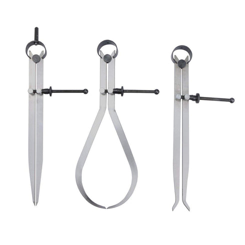 Spring Inside Outside Divider Caliper Set Measures 8 inch Machinist Tools 3-Pack, 230mm Leg Length...