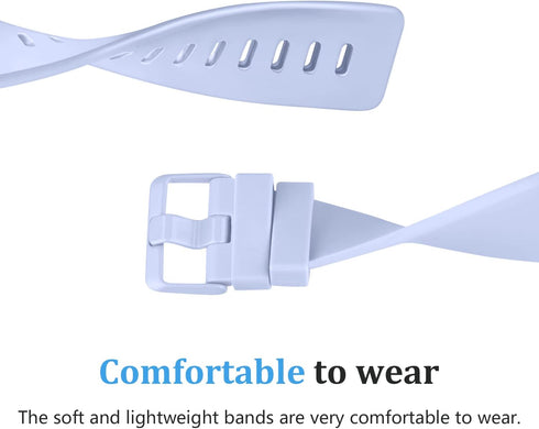 Sport Bands Compatible with Fitbit Versa 2 / Fitbit Versa/Versa Lite/Versa SE, Classic Soft Silicone Replacement Wristbands Straps for Fitbit Vers...